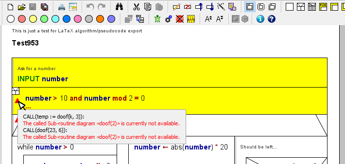 Analyser-Tooltip bei einem eingeklappten Element