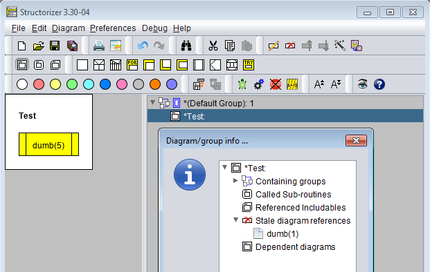 Diagramm-Info-Box im Arranger-Index mit veralteten Referenzen