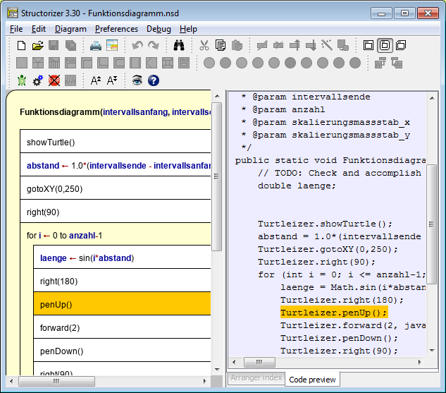 Code-Vorschau während des Debuggens