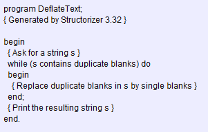 Pascal-Export des puristischen Diagramms