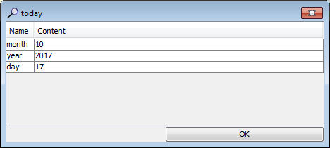 Werteditor für eine Record-Variable (nur Lesen)