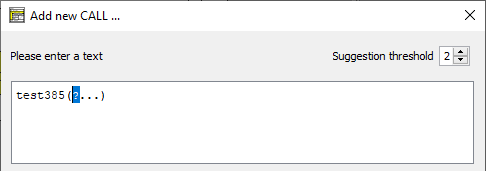Content Assist mit eingefügter Unterroutinen-Signatur
