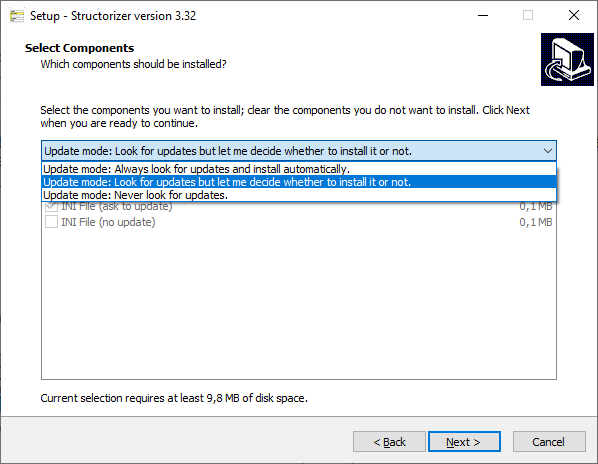 Windows-Installationsprogramm – Aktualisierungsrichtlinien
