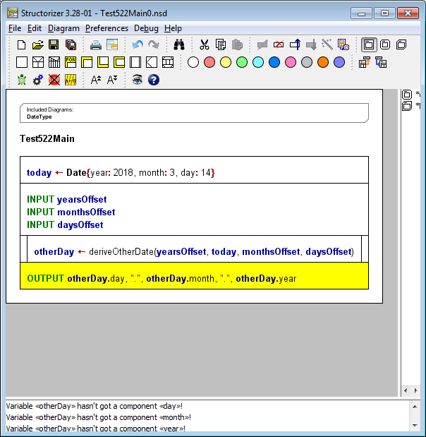 Fehlerhaftes Hauptprogramm nach dem Auslagern mit Record-Variable