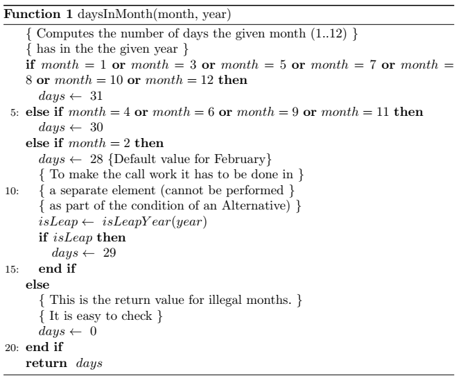 LaTeX algorithmic-Darstellung