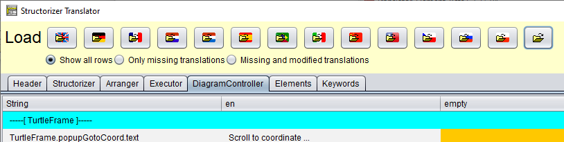 Geänderte Symbole bei gedrückter Shift-Taste im Translator (3.31-03)