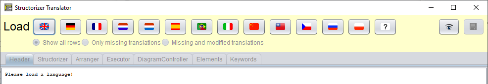 Anfangsansicht des Translators (3.31-03)
