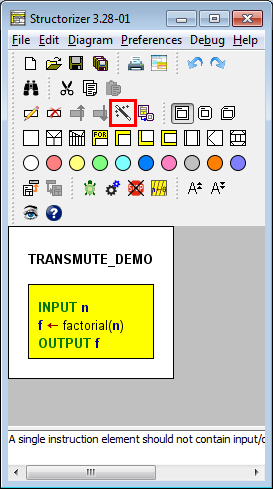 Ausgewaehltes mehrzeiliges Instruction-Element