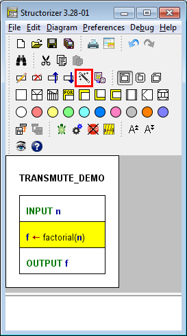 Ausgewaehltes einzeiliges Instruction-Element