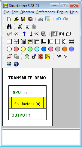 Ausgewaehltes CALL-Element (einzeilig)