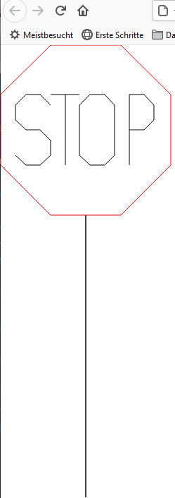 Die exportierte SVG-Datei im Browser